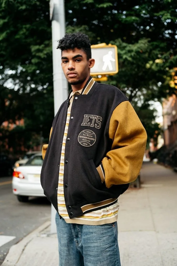 iets frans… Melton Varsity Jacket  CA$129.00