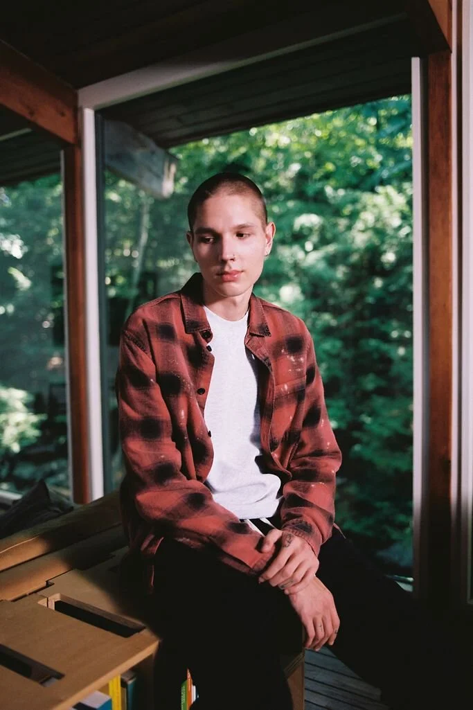 Standard Cloth Vintage Acid Wash Flannel Button-Down Shirt CA$69.00