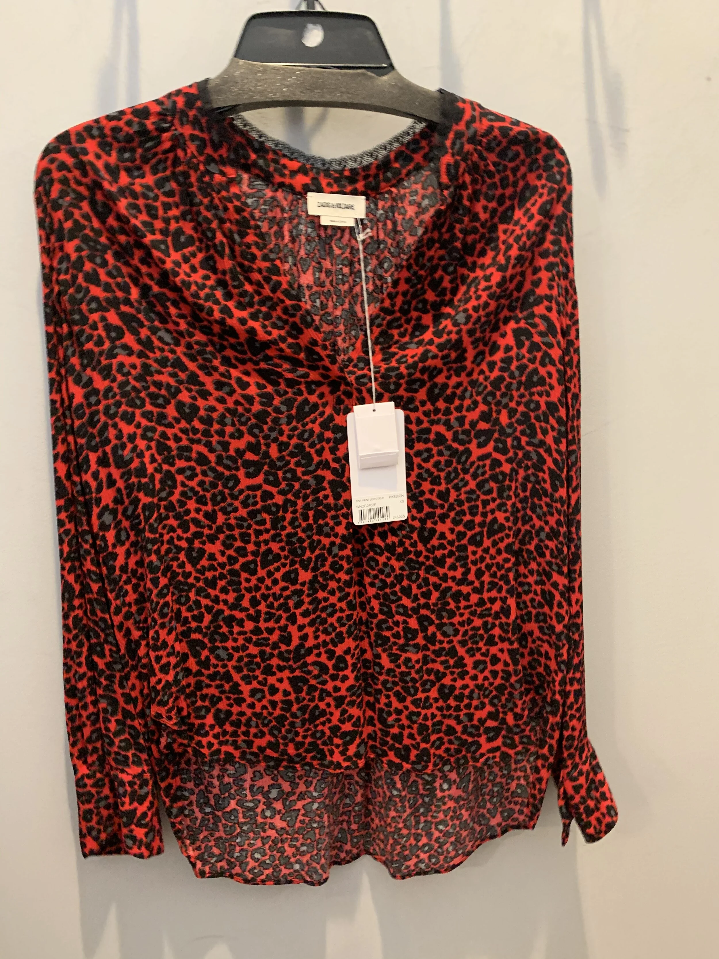 red leopard blouse