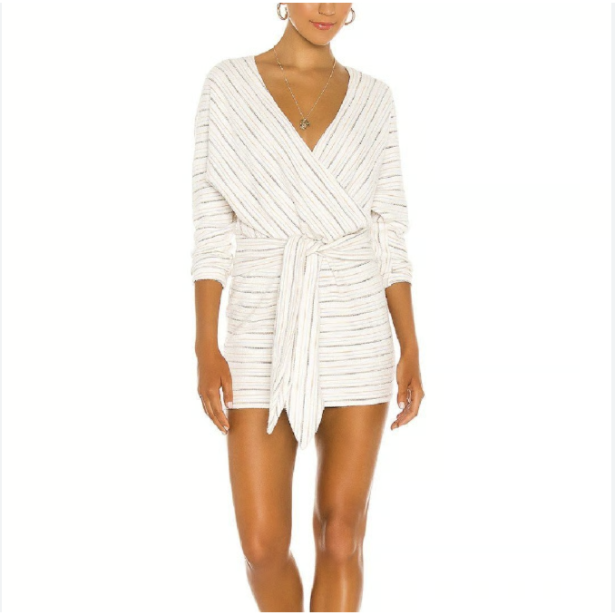 Saylor White Wrap Dress