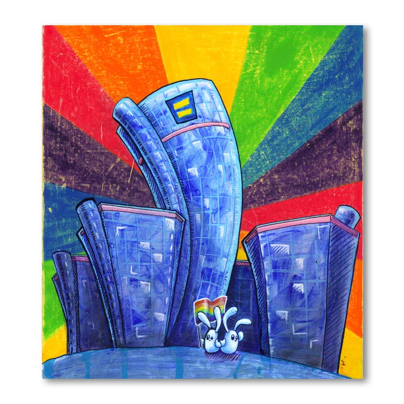 Motor City Pride Puff Bun Painting