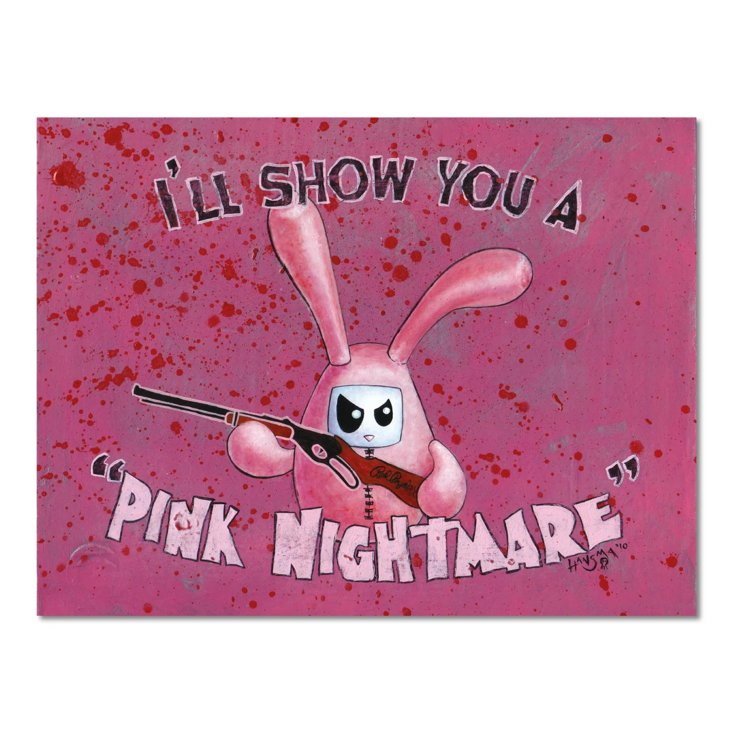 Pink Nightmare Bunny Print