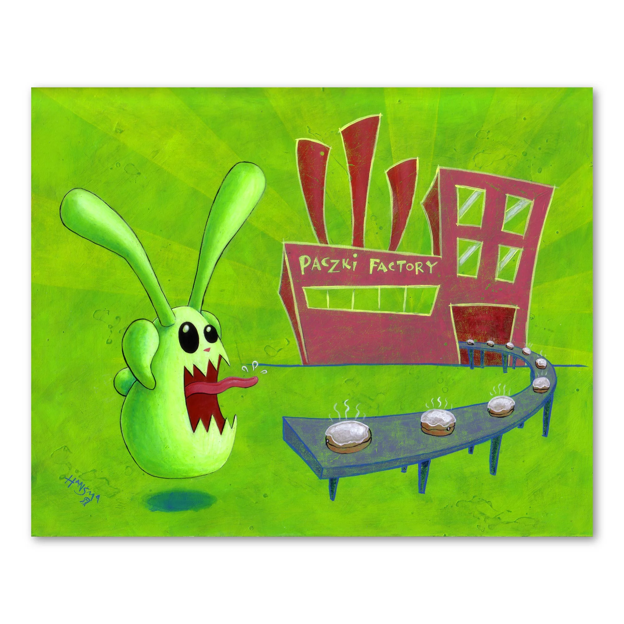 Om Nom Nom Paczki Print