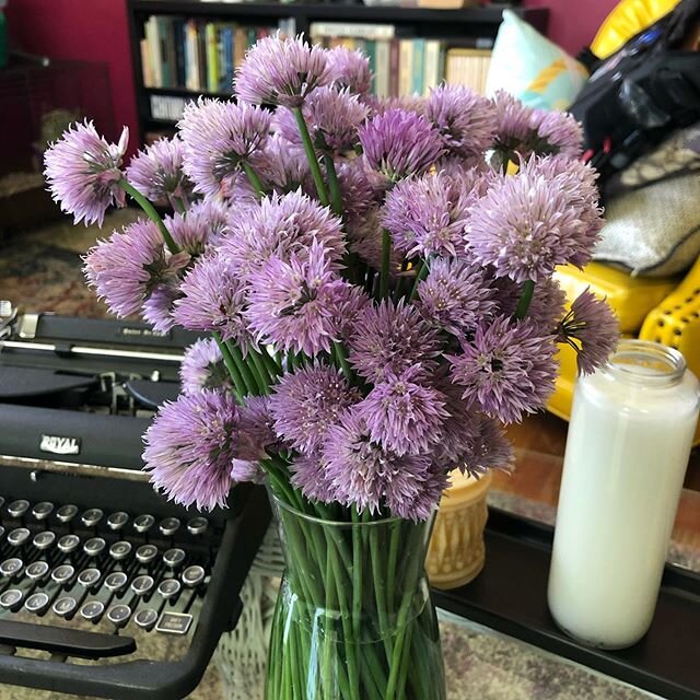 I made a chive flower bouquet 💐