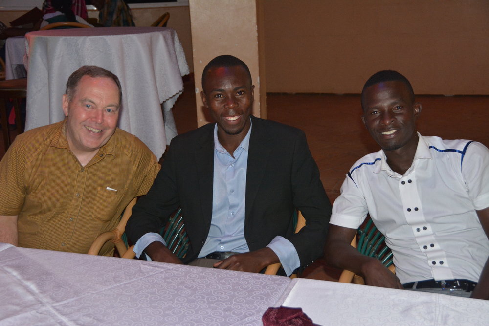 Randy at dinner with 2 CROSO graduates