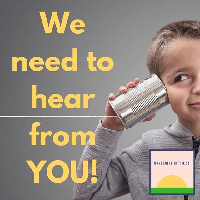Hey Nonprofit Optimist listeners! I need your feedback! :) Can you take a moment to fill out this short form (link in bio↖️) and provide feedback to me that can help us shape our programming for the rest of the year?

There's only two required questi