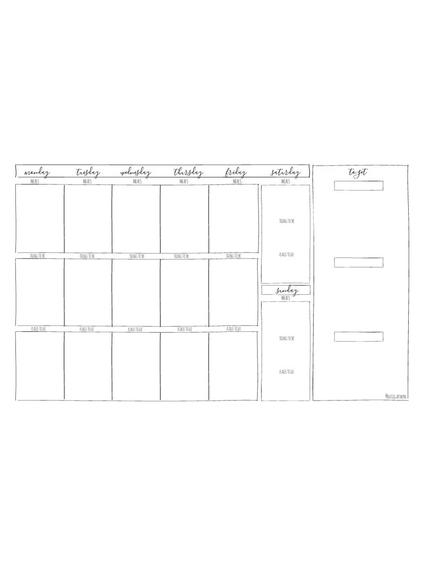 Weekly Meal & Activity Planner