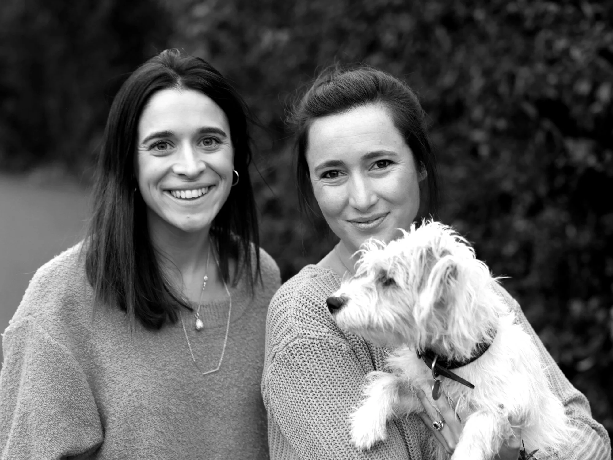 Clara, Rachel and Tonka the dog