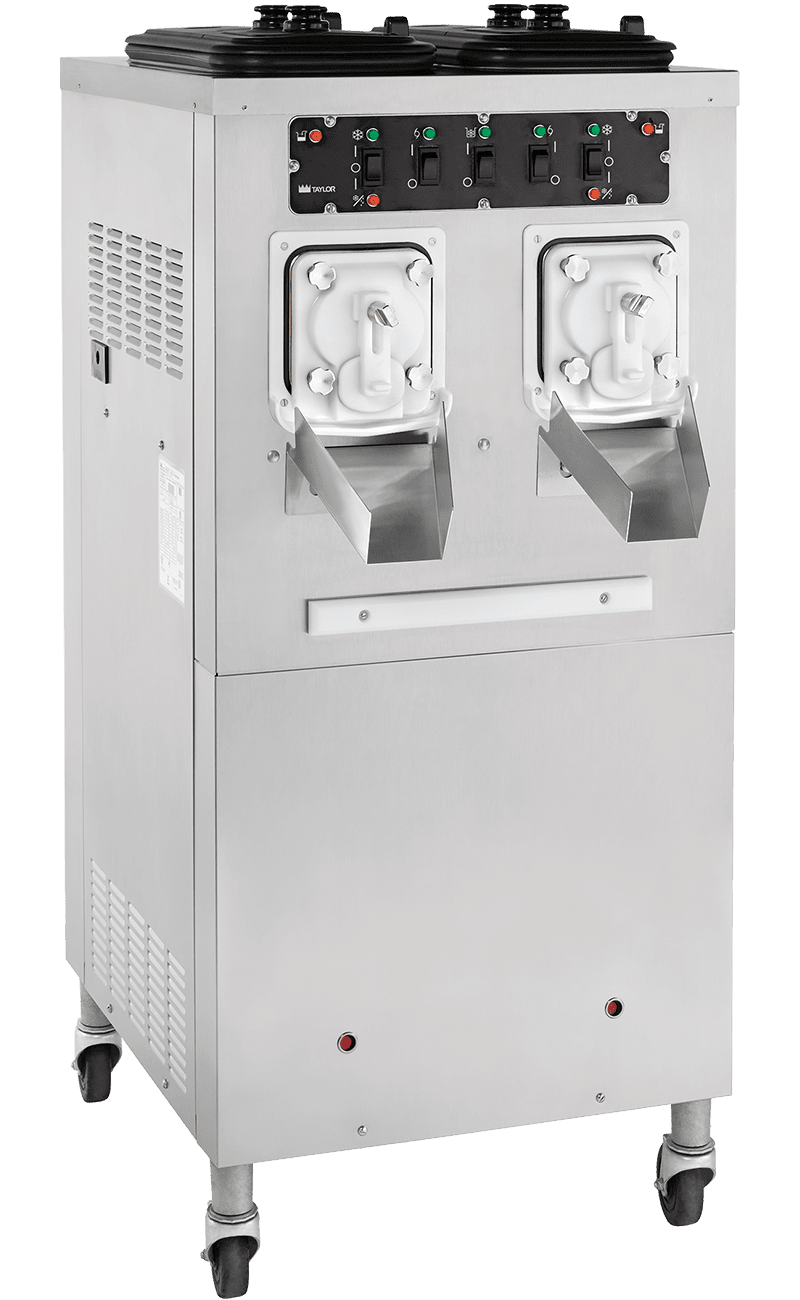 Stainless steel floor, model, commercial frozen custard machine.