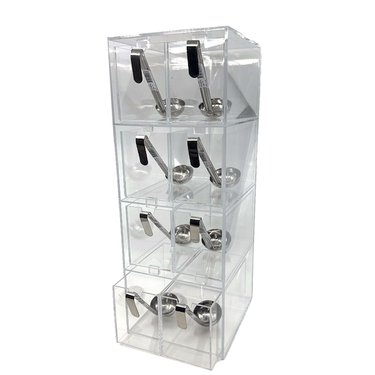 Cool Chiller candy and topping bins — mix-in station accessories