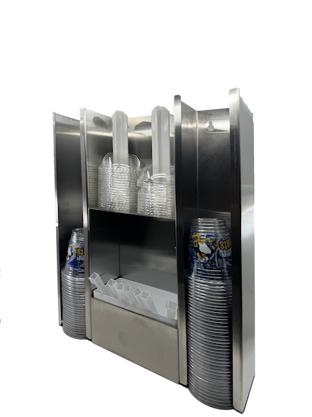 Cool Chiller cup and spoon organizer — serving station setup