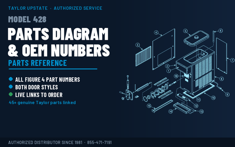 Taylor 428 Parts Diagram & OEM Part Numbers