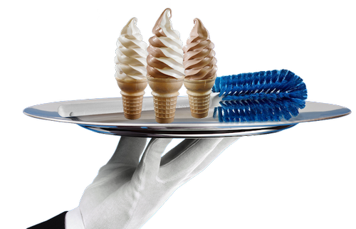 Taylor heat treatment cleaning platter for a soft serve machine