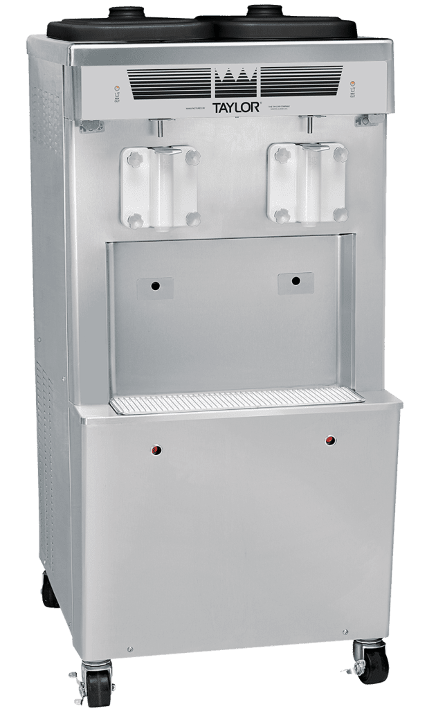 Commercial dual spout shake freezer with black taylor logo