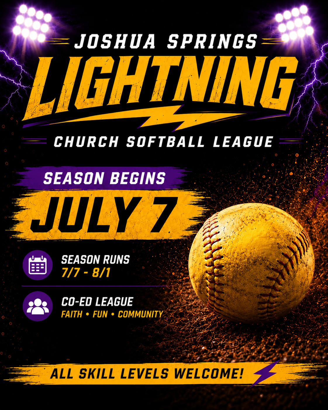 JS Lightning Church Softball League