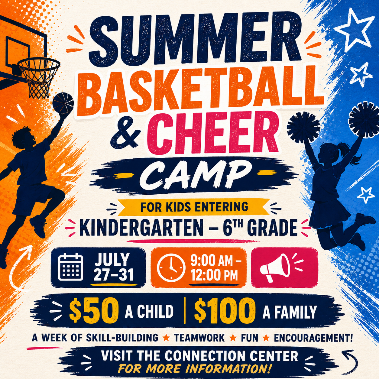 Summer Basketball &amp; Cheer for K-6th grade