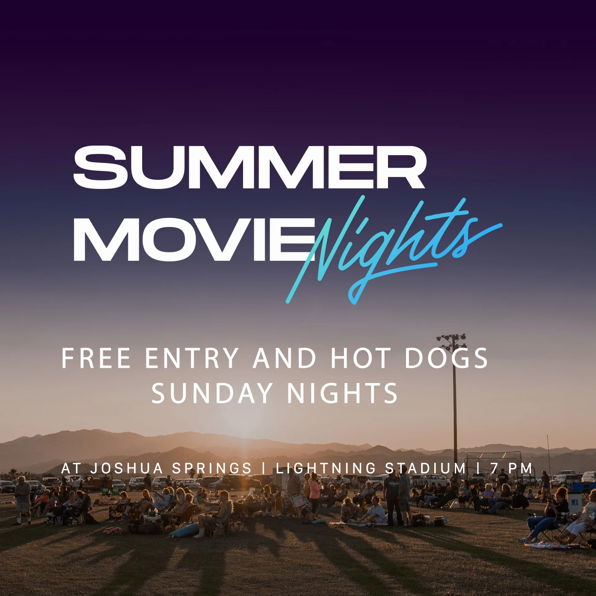 Summer Movie Nights June 28th through Aug 16th - 7PM
