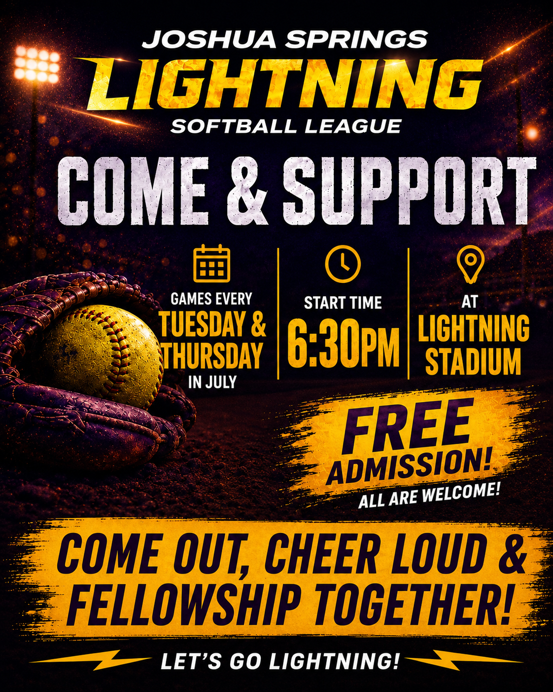 Lightning Softball Games