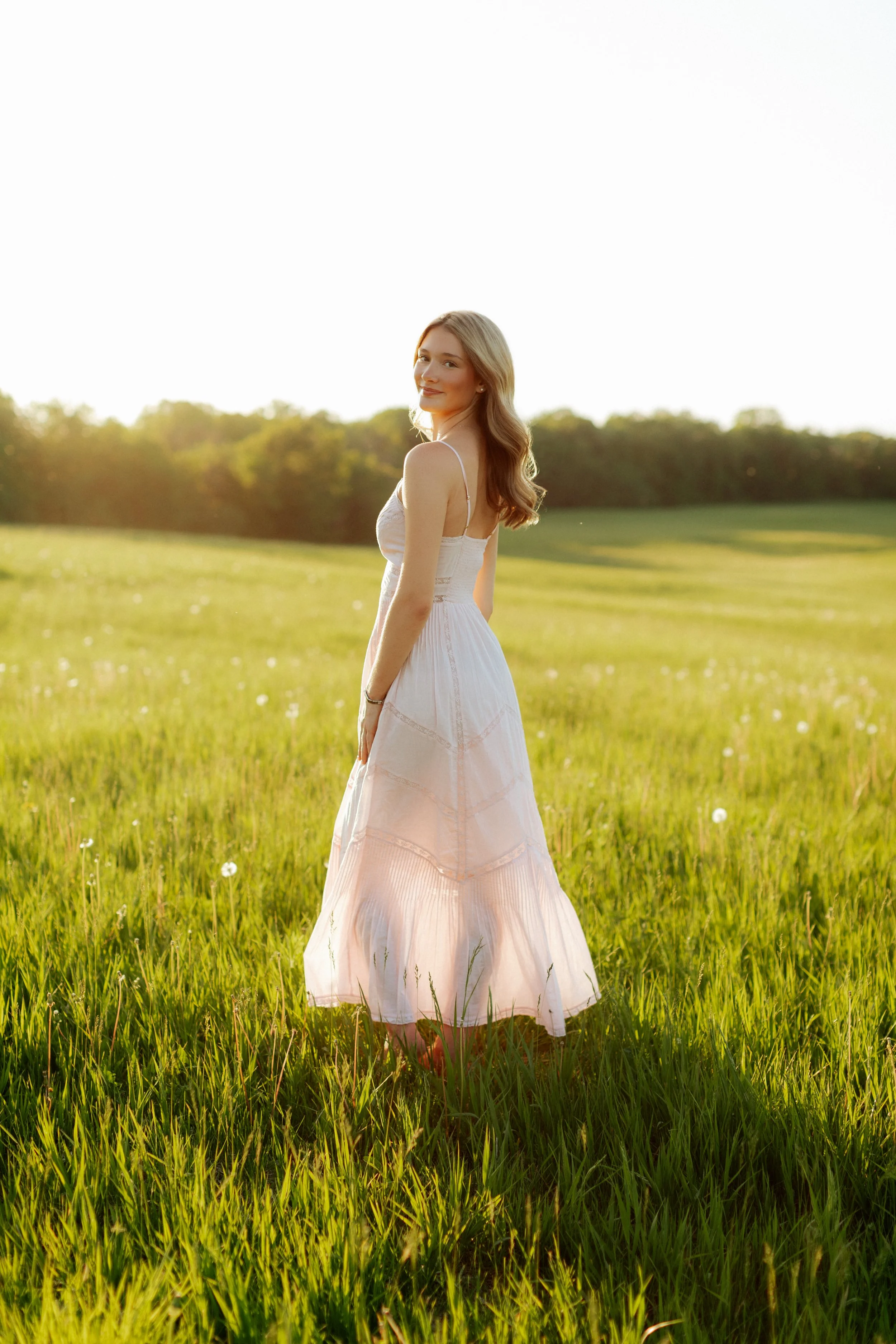 Minneapolis Senior Photo Free People Dress Morning Light