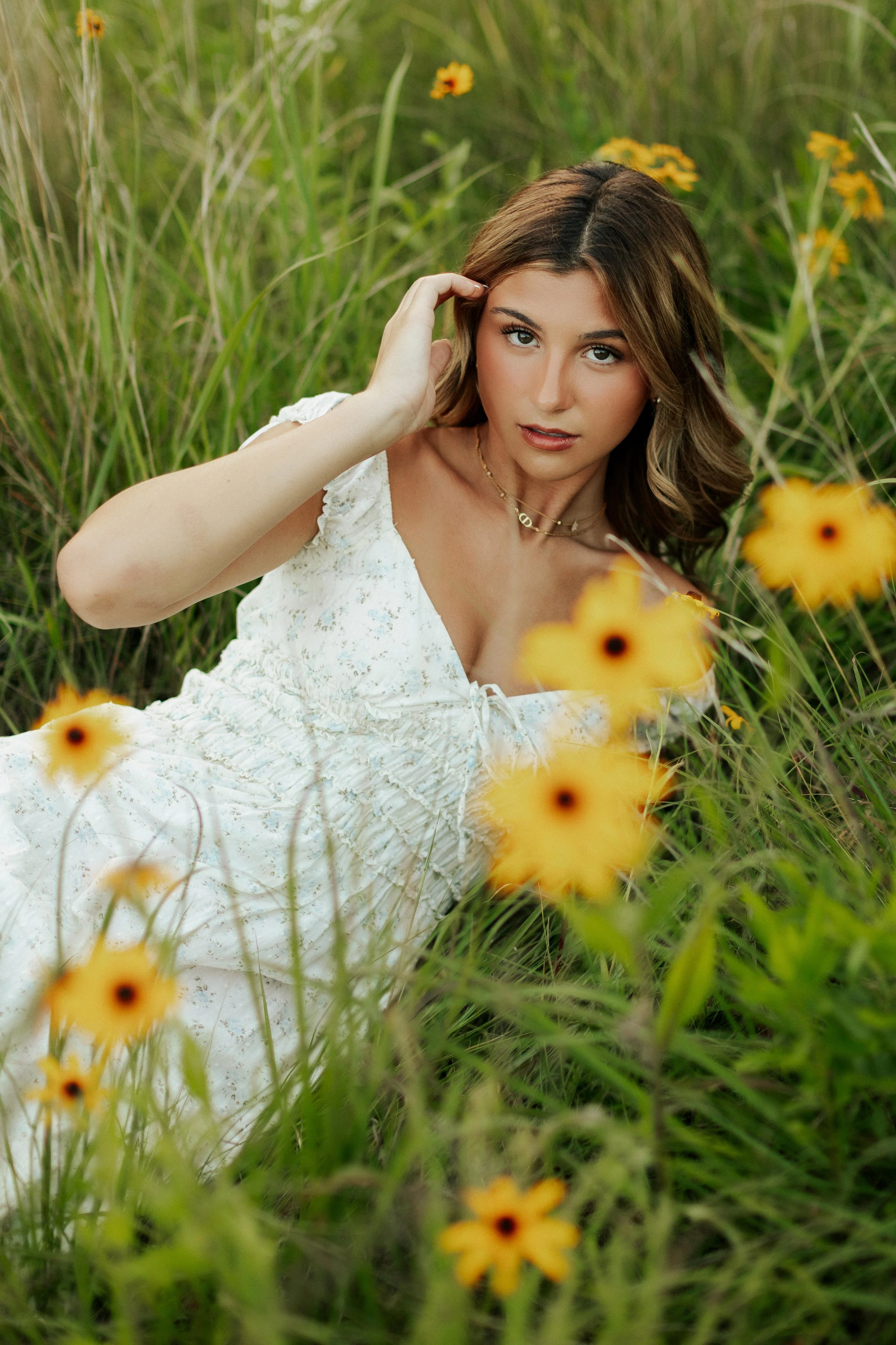 Minneapolis Senior Photo Free People Dress Morning Light
