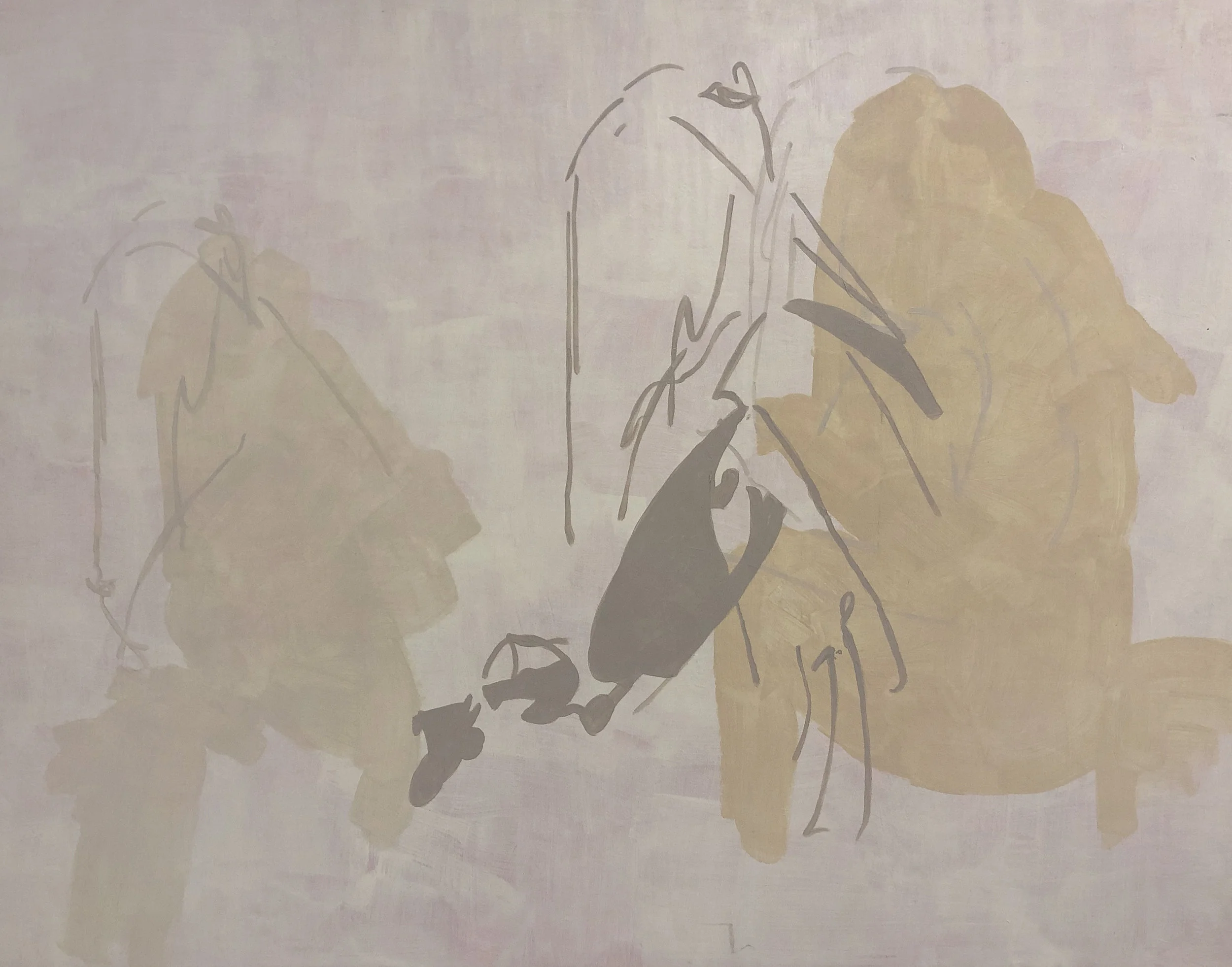   Listening , Acrylic on Panel, 36 x 46”, 2018 