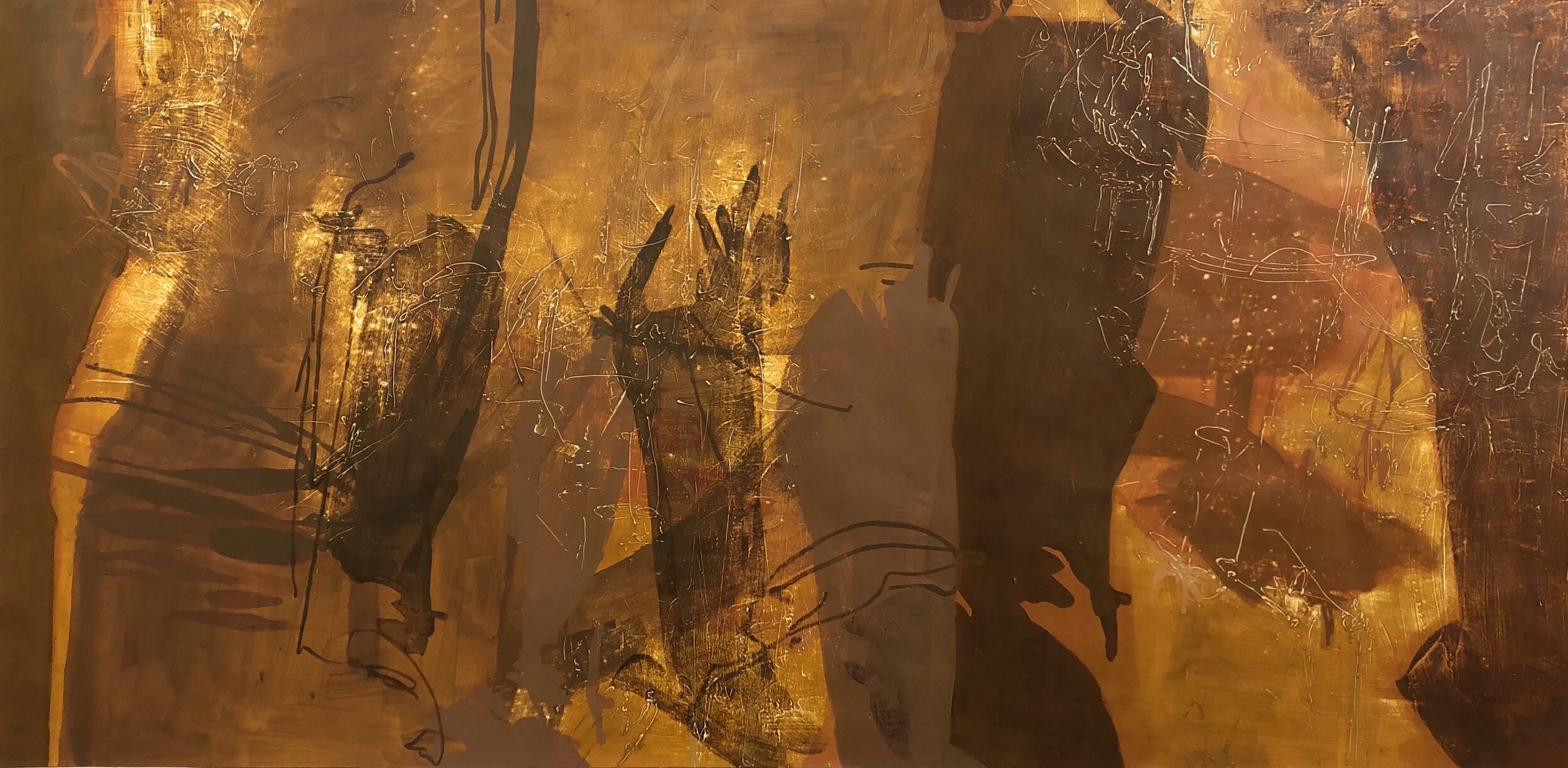   Our Mistakes are Revealing , Acrylic on Paper, 48x96” 