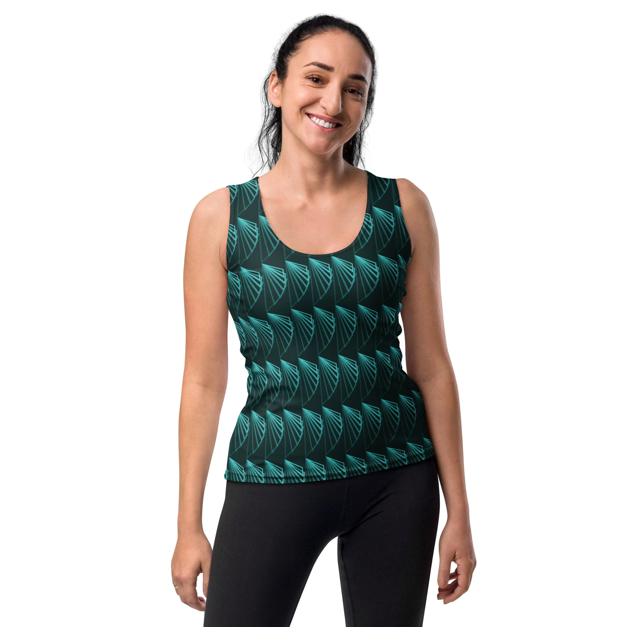 Deep Sea Spirals - Athletic Fitted Tank
