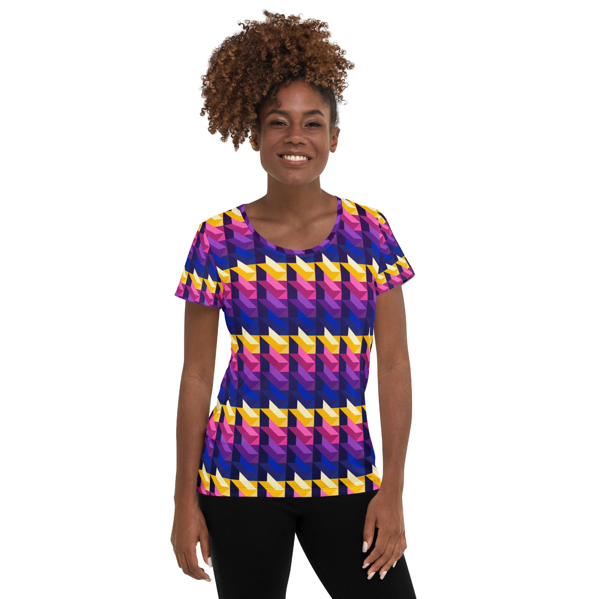 Slanted Stacks - Athletic Fitted Tee