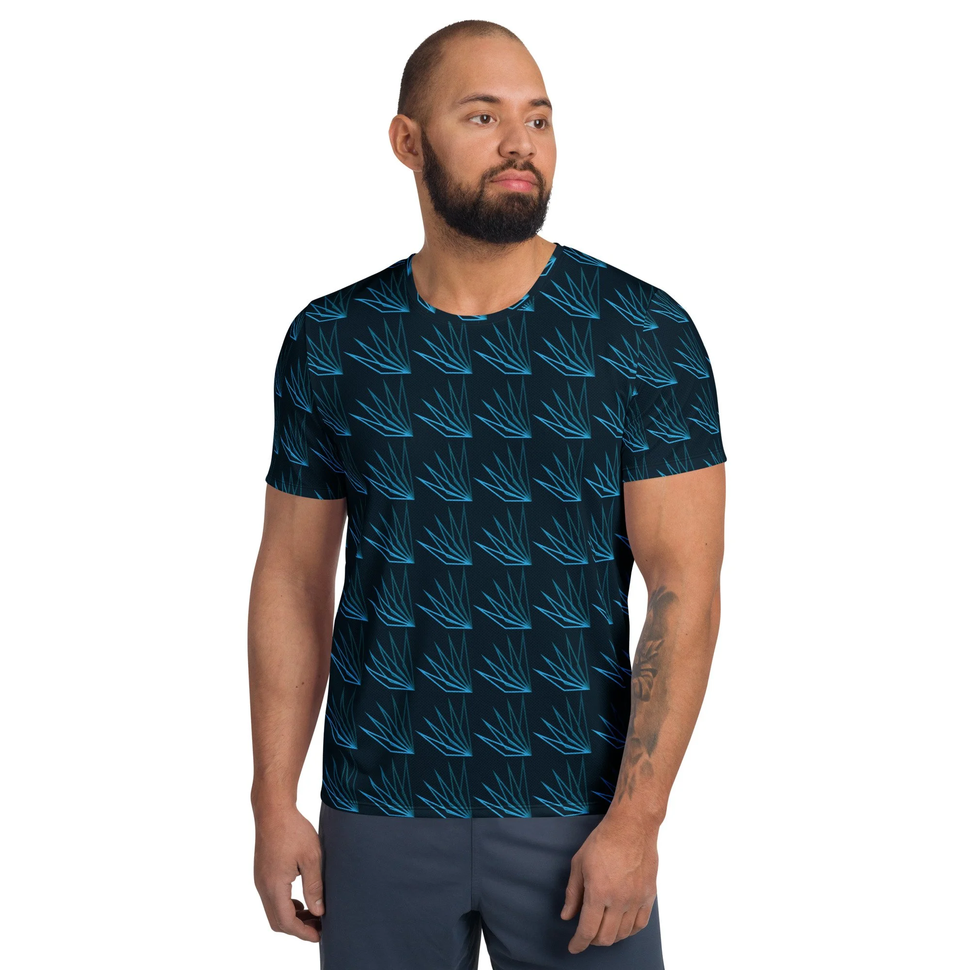 Azure Blooms - Athletic Square Tee