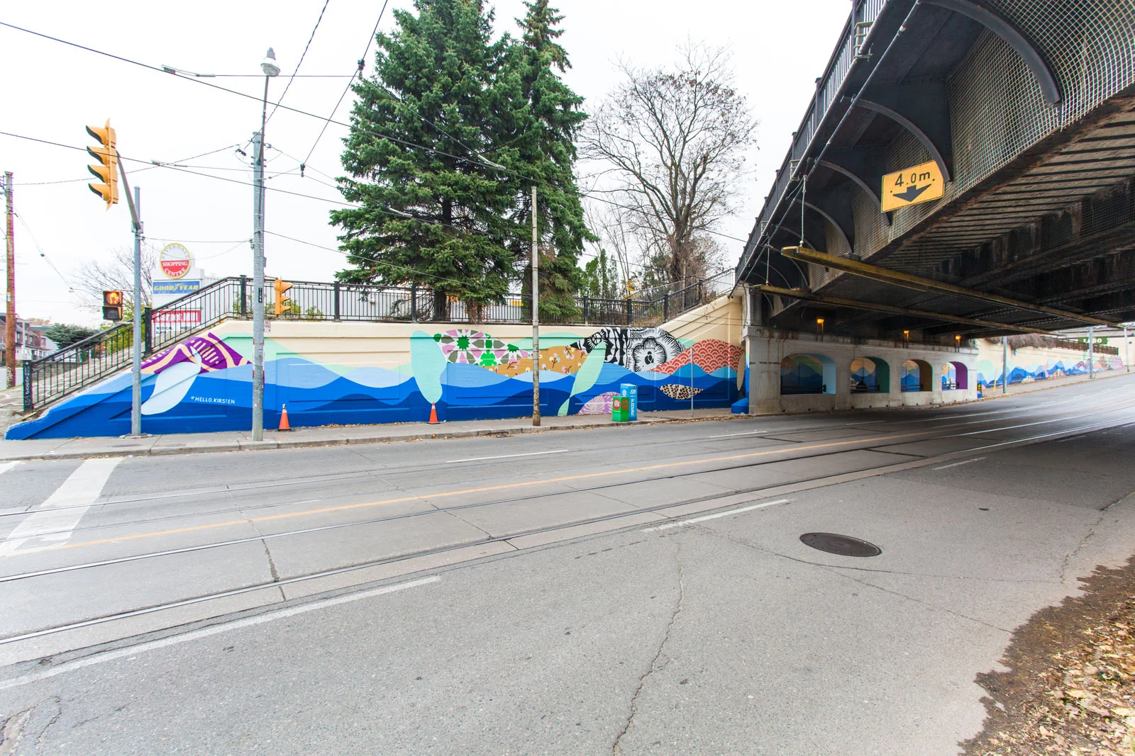 Like A River Underpass Pattern Mural