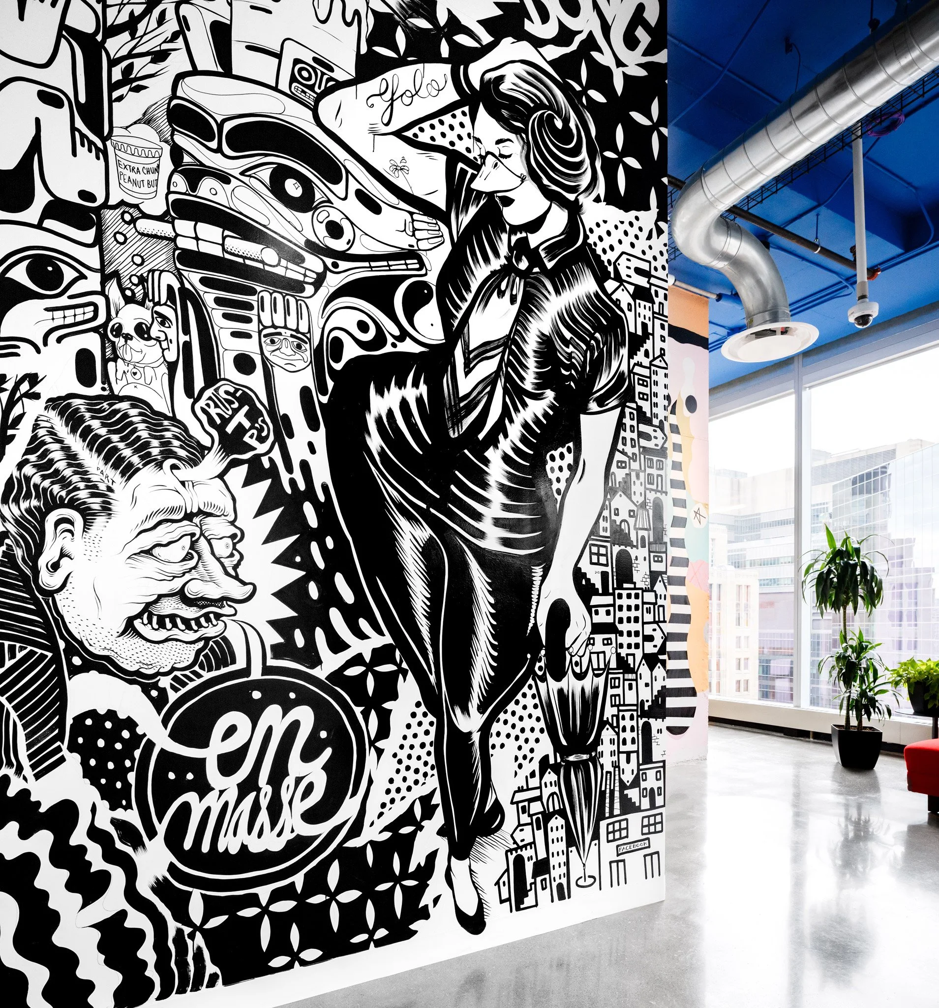 Street Art Collective En Masse Takes On Office Mural At Facebook 