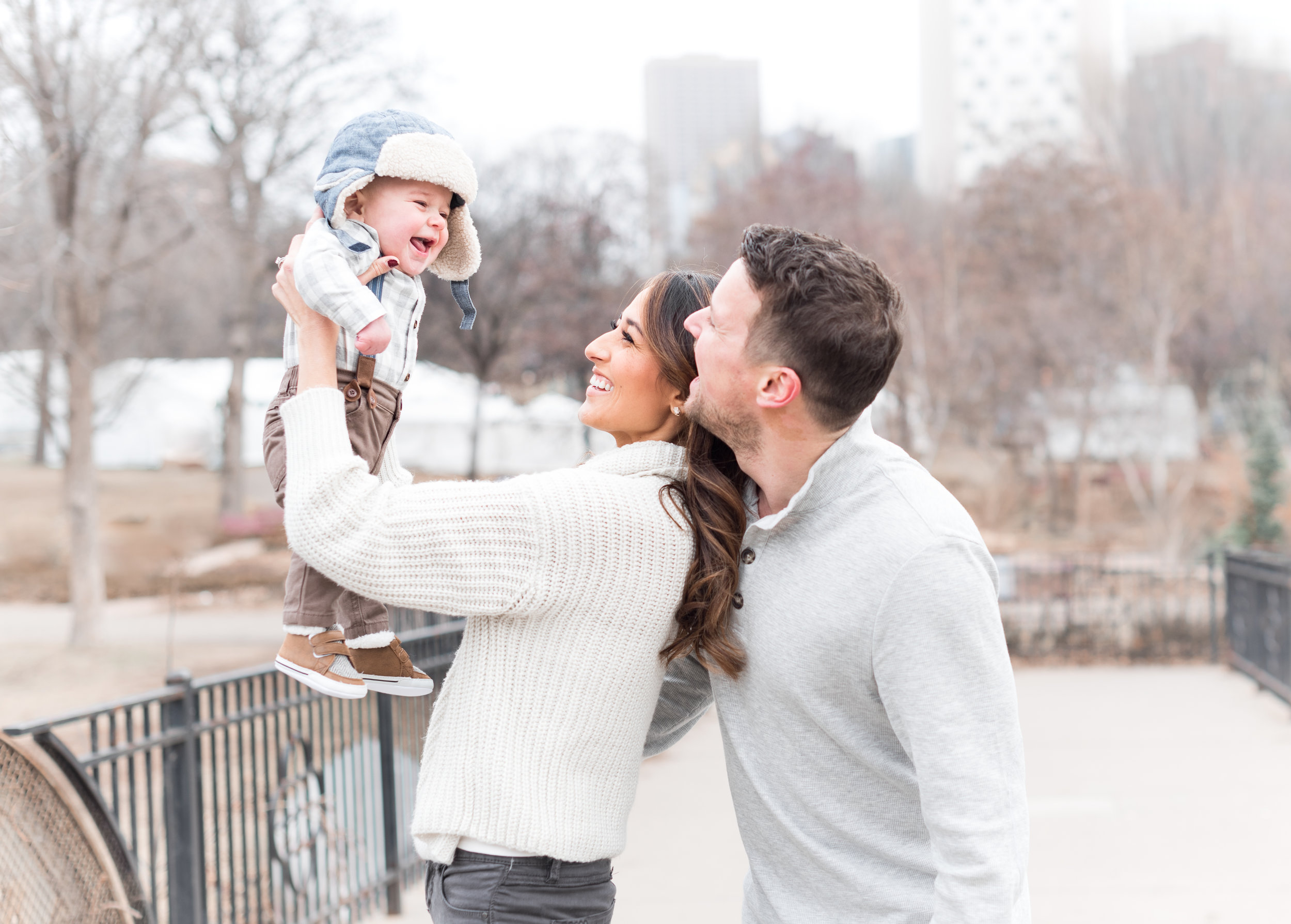 Dylan &amp; Nikki + EliHoliday Portraits in Minneapolis
