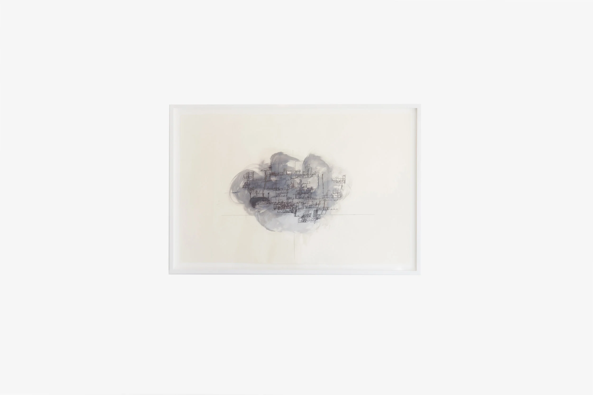 Renee Gladman. "Untitled, Scope," 2016. Ink, pencil, and gouache on paper. 24” x 36”