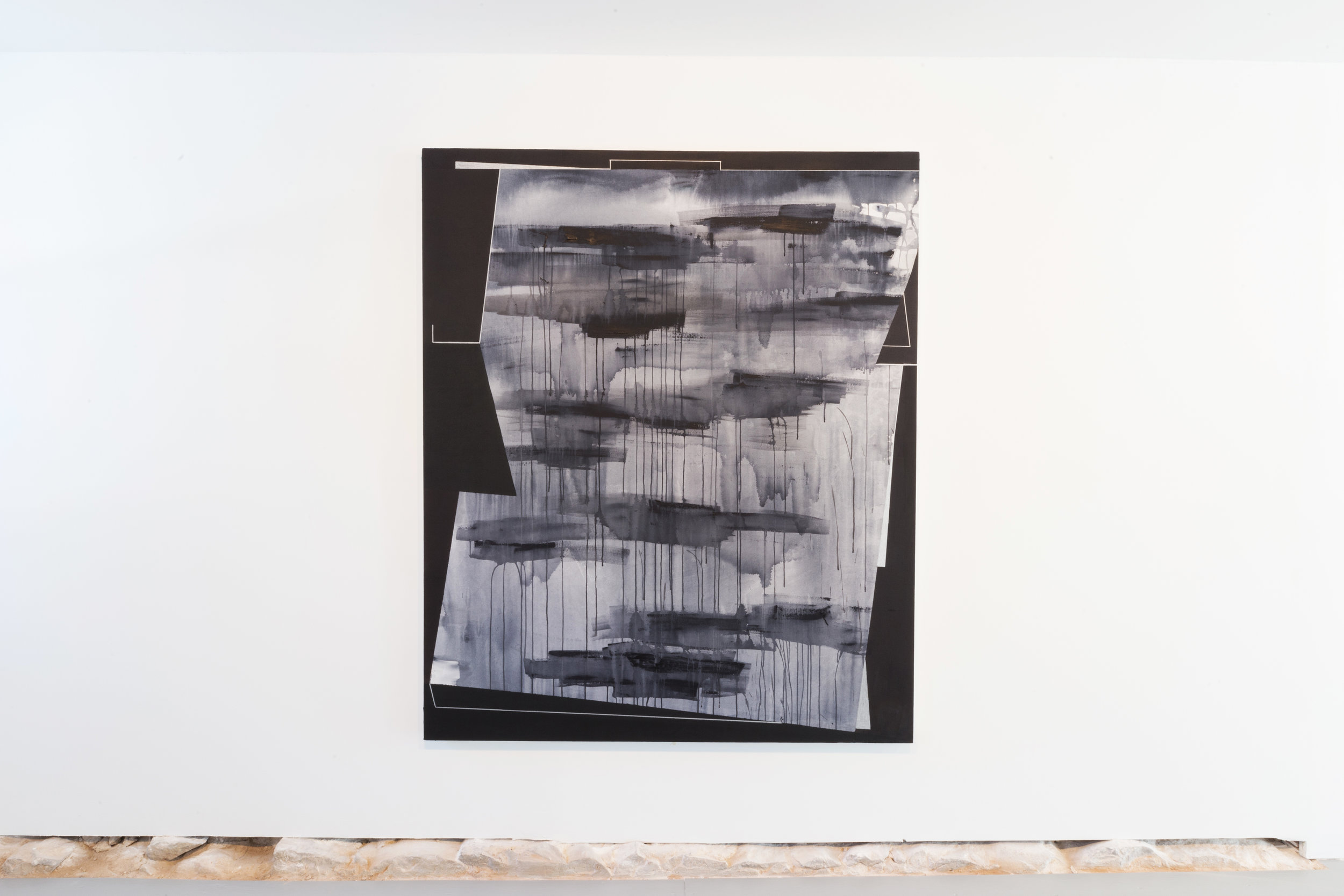 Torkwase Dyson. "Value and Resources (Water Table #10)," 2017. Acrylic on canvas. 72" x 60"