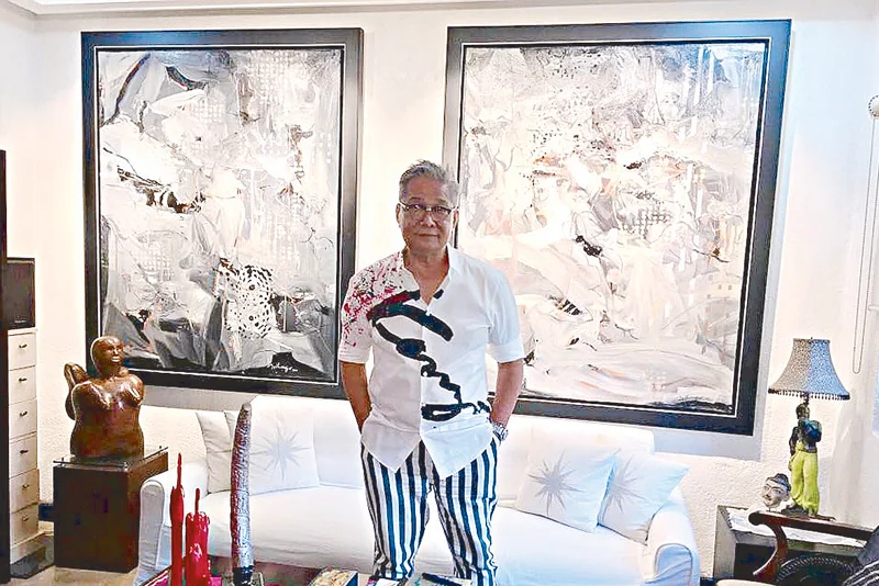 Artist Edwin Wilwayco at home.
