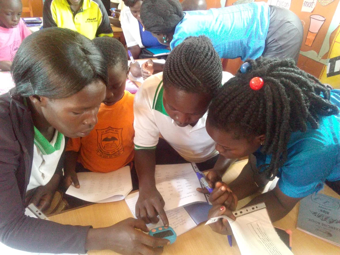 Teachers learning how to carry out a reading assessment at St Michael's Kindergarten and Primary School - thank you for hosting us when our training rooms was out of bounds due to PLE exams :)&nbsp;&nbsp;