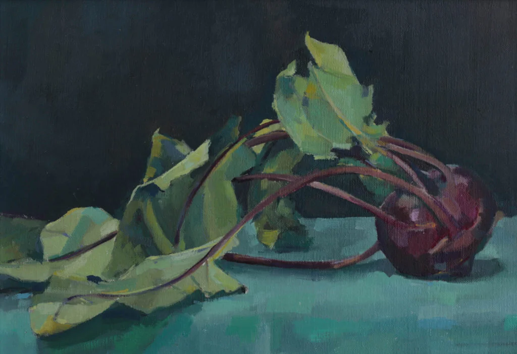 ‘Kohlrabi’ Framed Oil on board. Image size - 31cm x 21cm