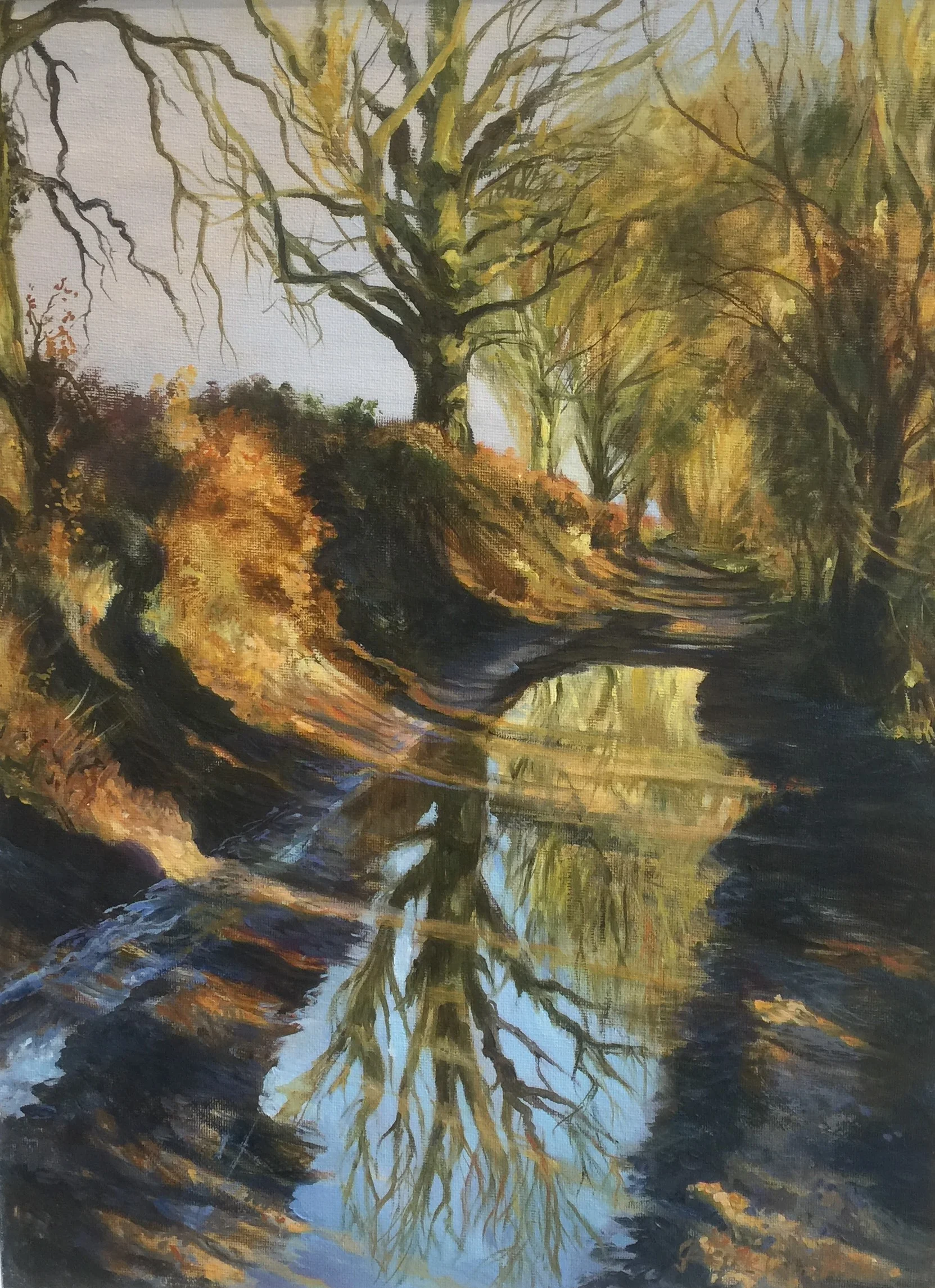 'Flooded Track' 55cm x 45.5cm Oil