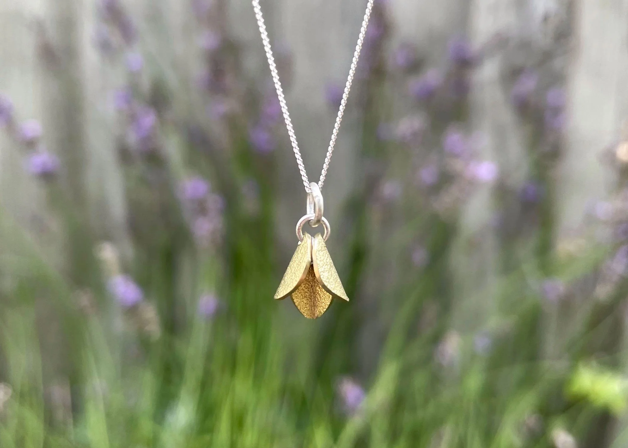 Brass Bluebell Necklace