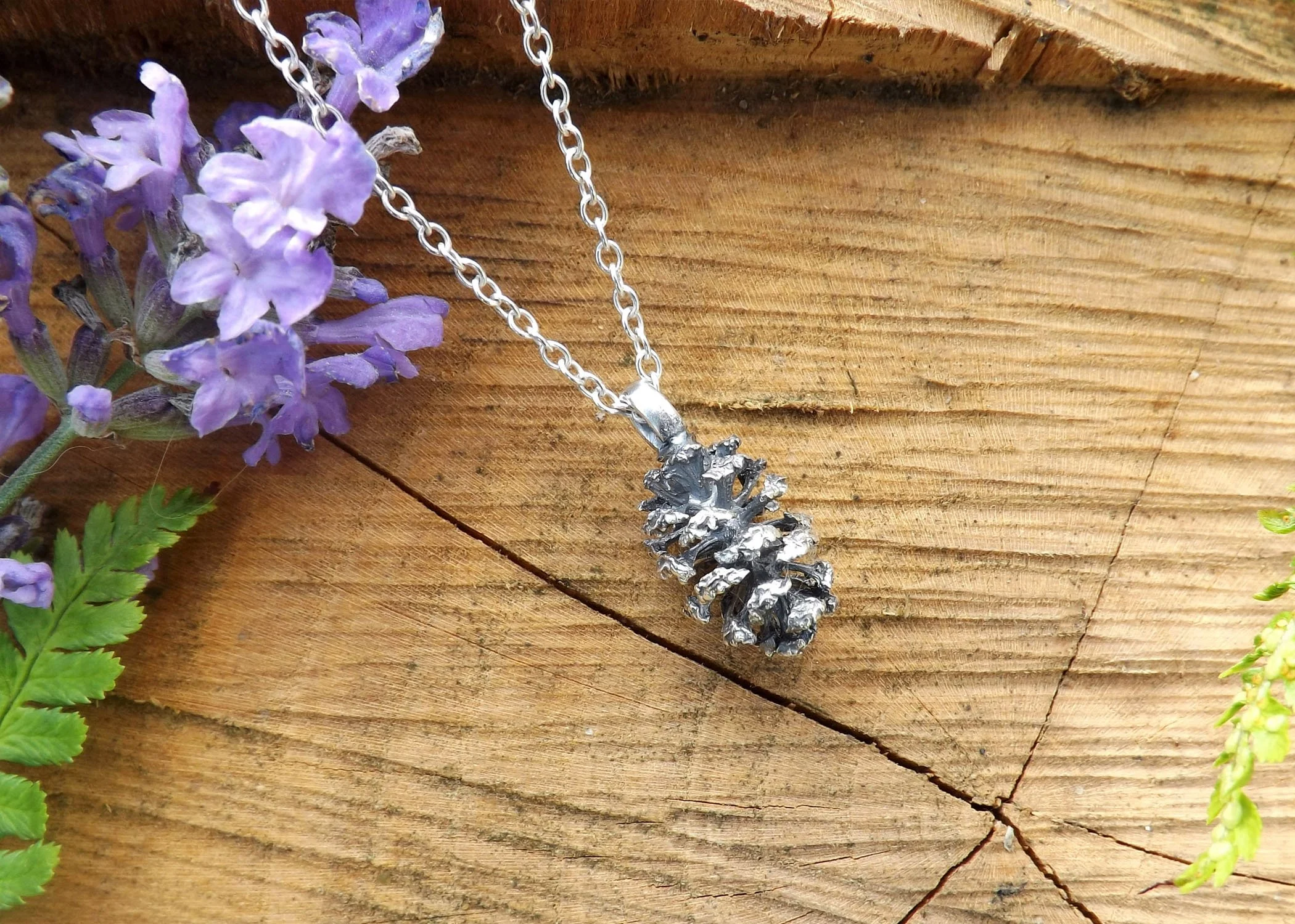 Silver Pinecone Necklace