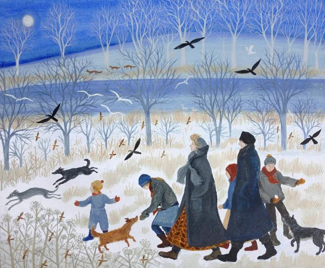 'Winter on the Marsh' Limited Edition Signed Giclee Print 28/45 Framed Size - 52cm x 48cm