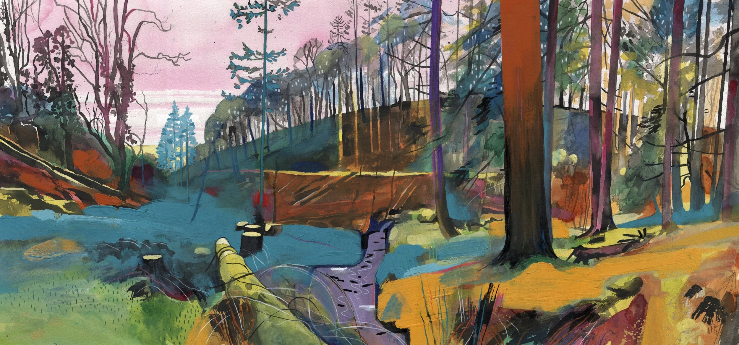'Woodland Above Simonsbath' - £1950