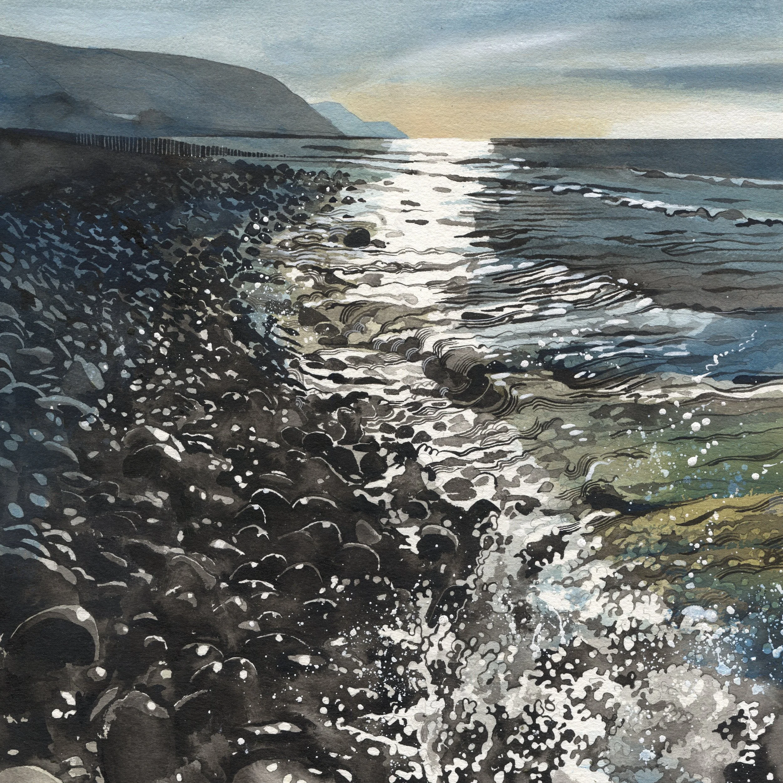 'Evening on Bossington Beach' - £750