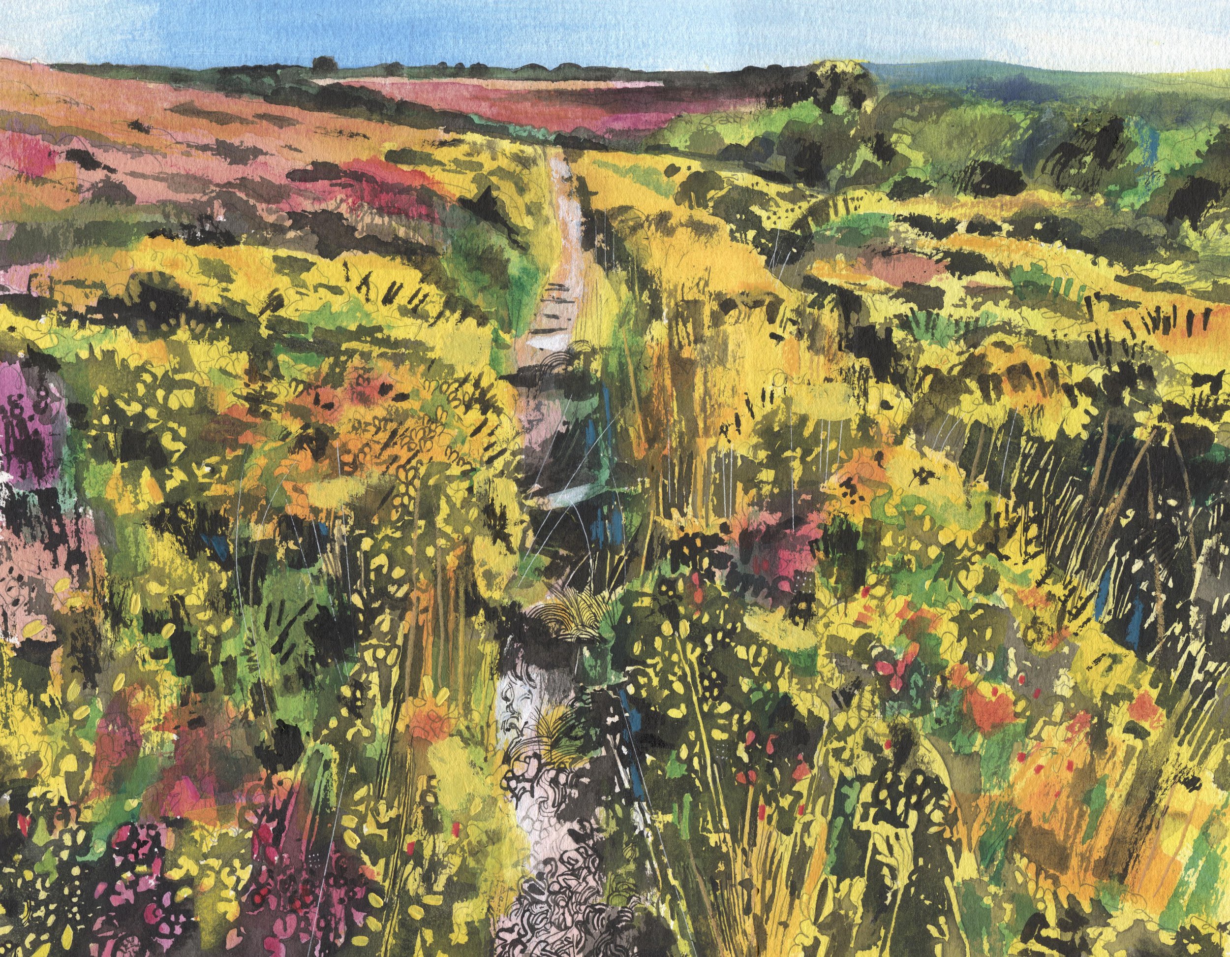 'Path through the Gorse and Heather' - £650 SOLD 
