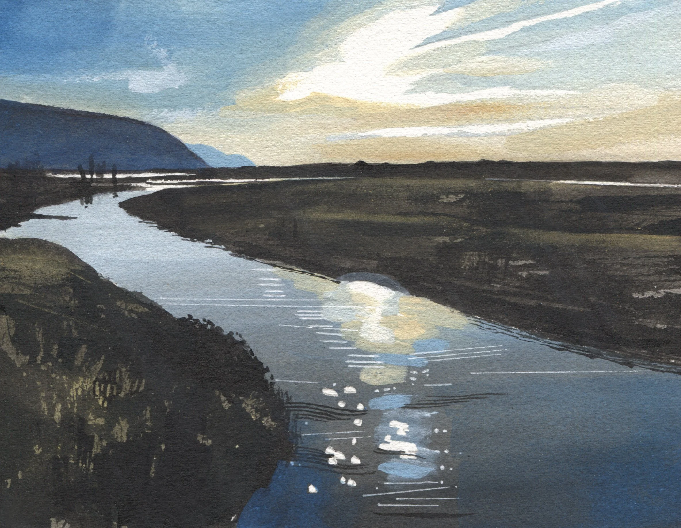 'Porlock Marsh, High Tide' - £295