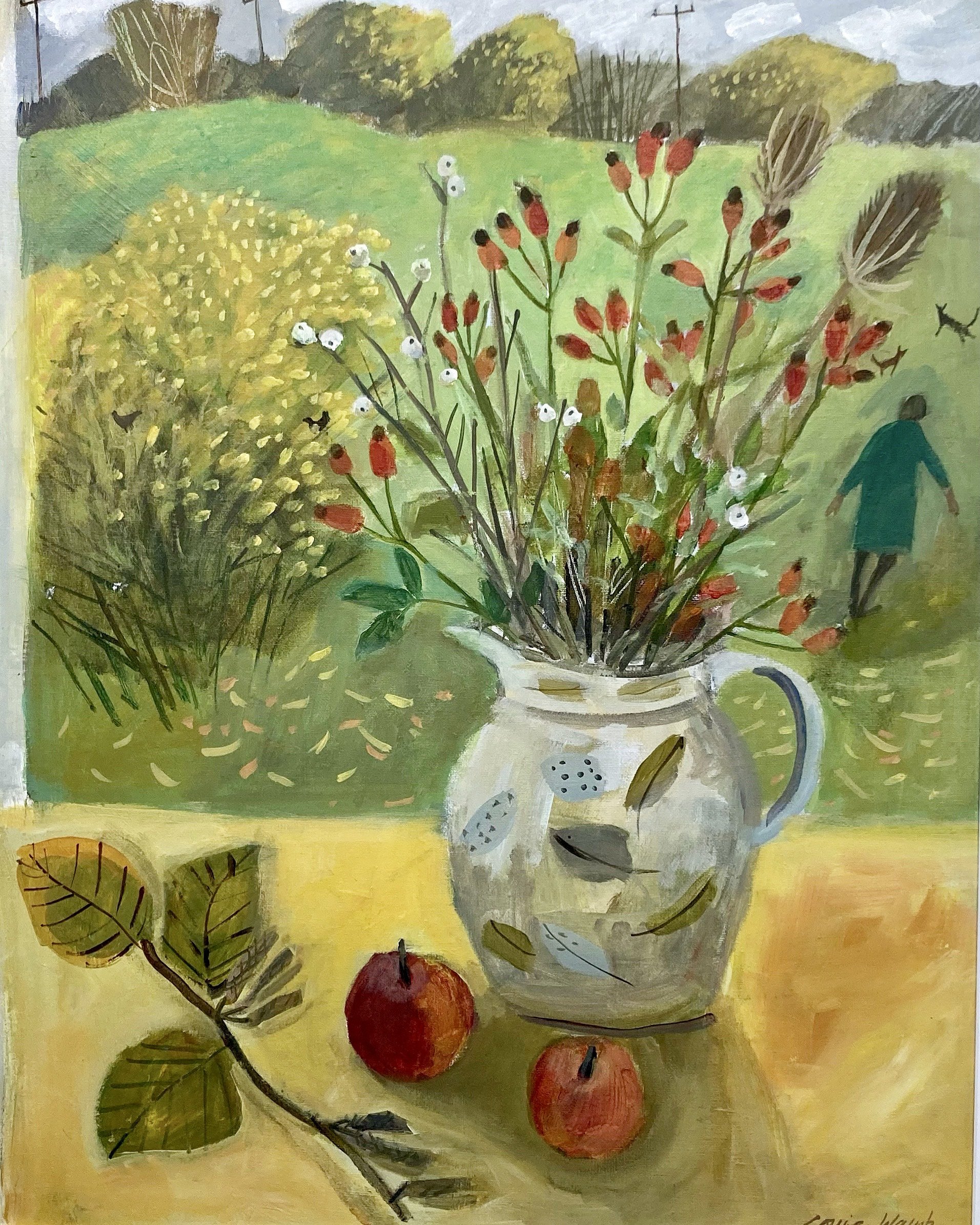 'Golden Autumn' Acrylic. Framed Size - 66cm x 77cm (image size - 60cm x 50cm) 