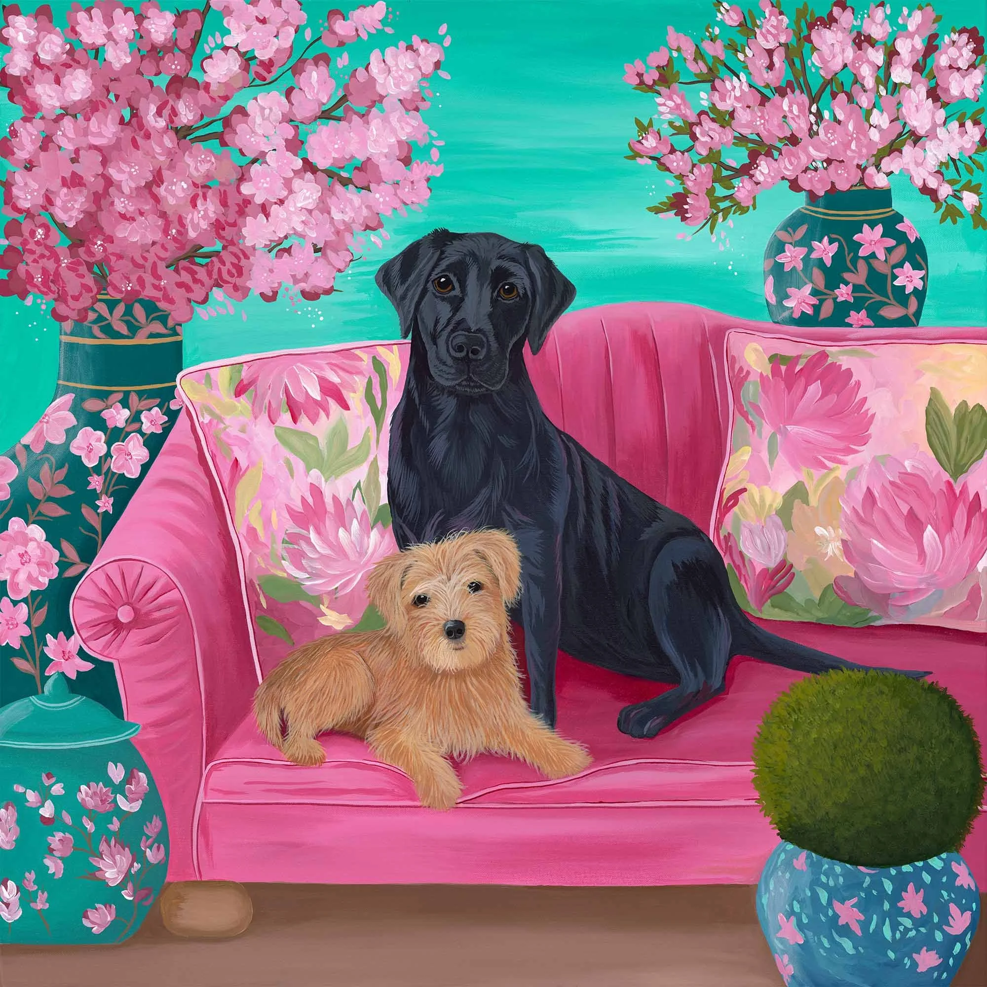 Commission of customers dogs.