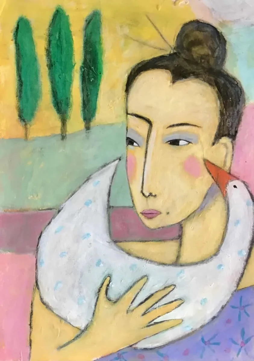 'Girl with her Spotty Goose' - £395