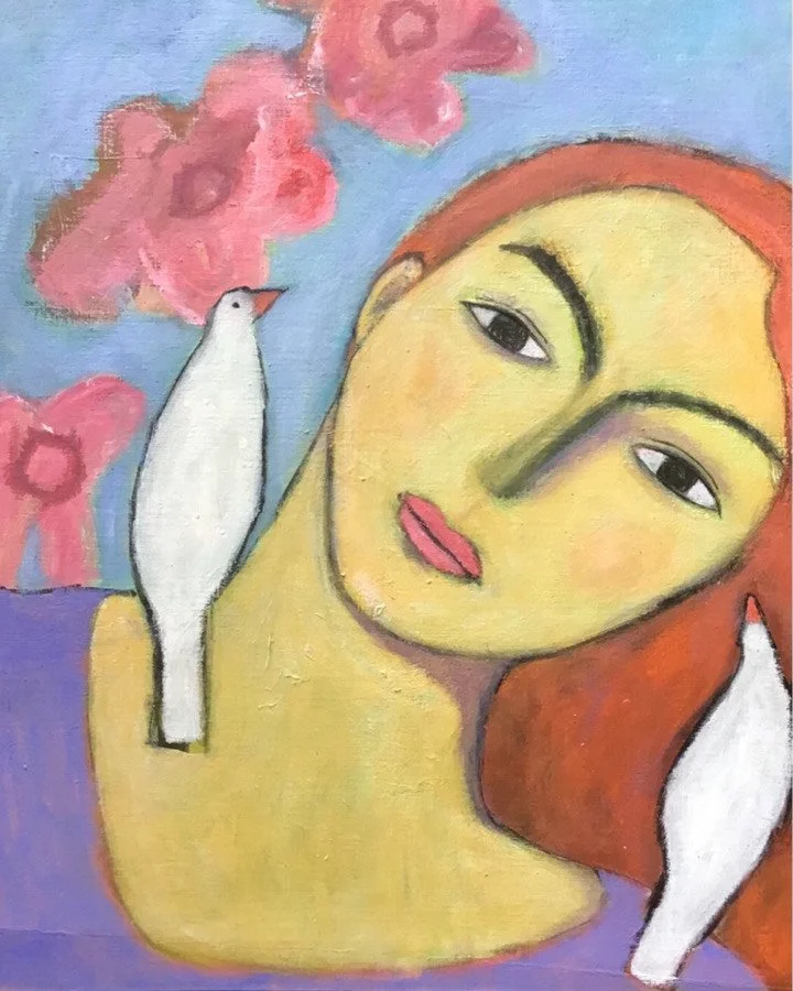 'Woman with her eyes and ears open' - £395 -RESERVED