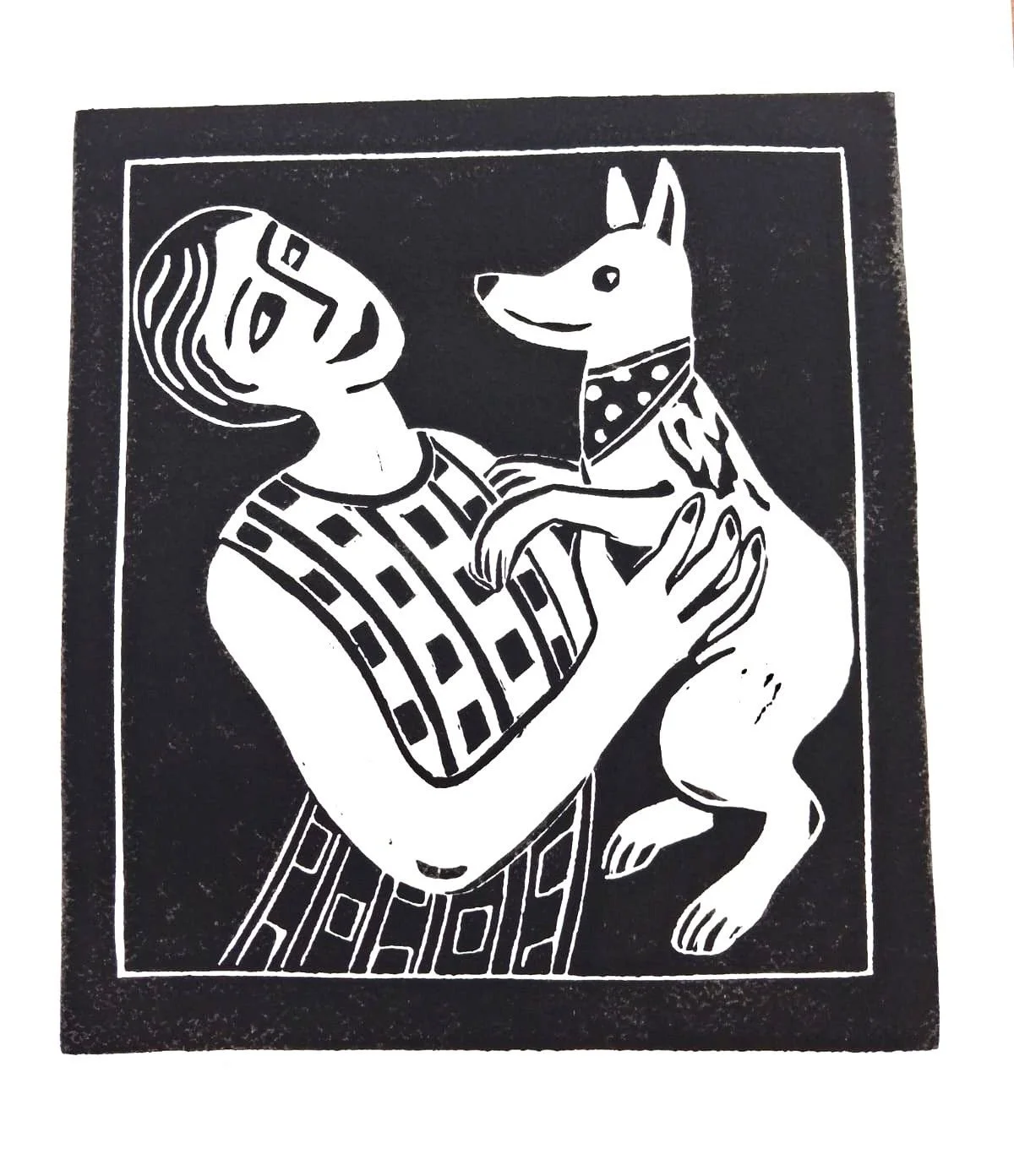 'Bull Terrier' Limited Edition Original Signed Lino Print
